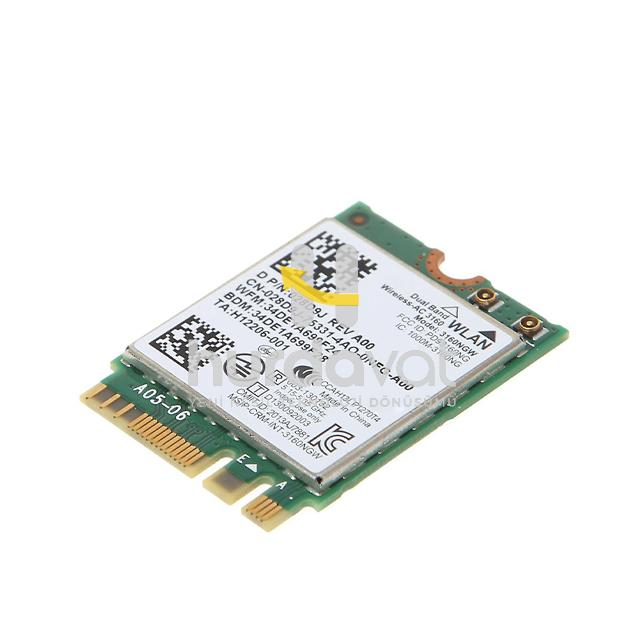 Lenovo Intel Dual Band Ağ Kartı 3160NGW Ngff AC+Bluetooth Uyumlu Sk-5033